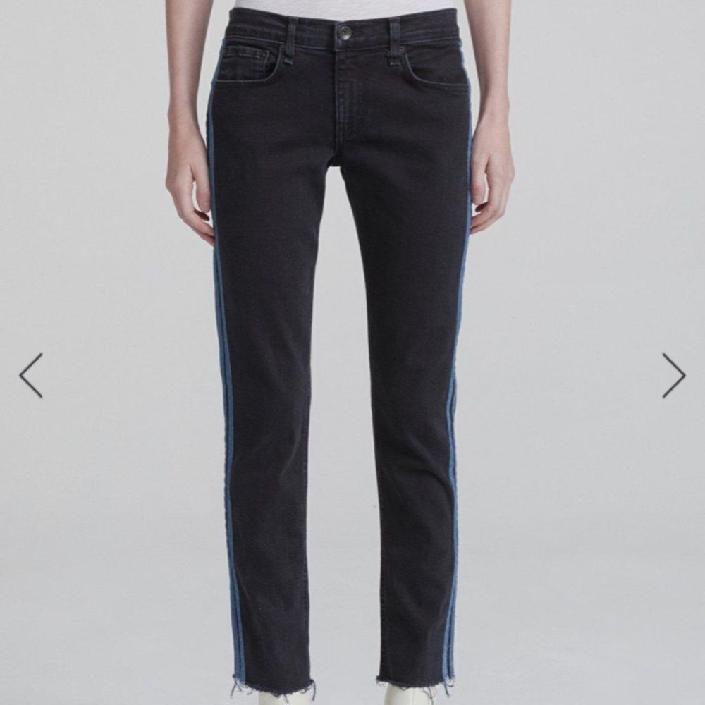 Rag & Bone Black Denim Cropped Jeans Size 29
